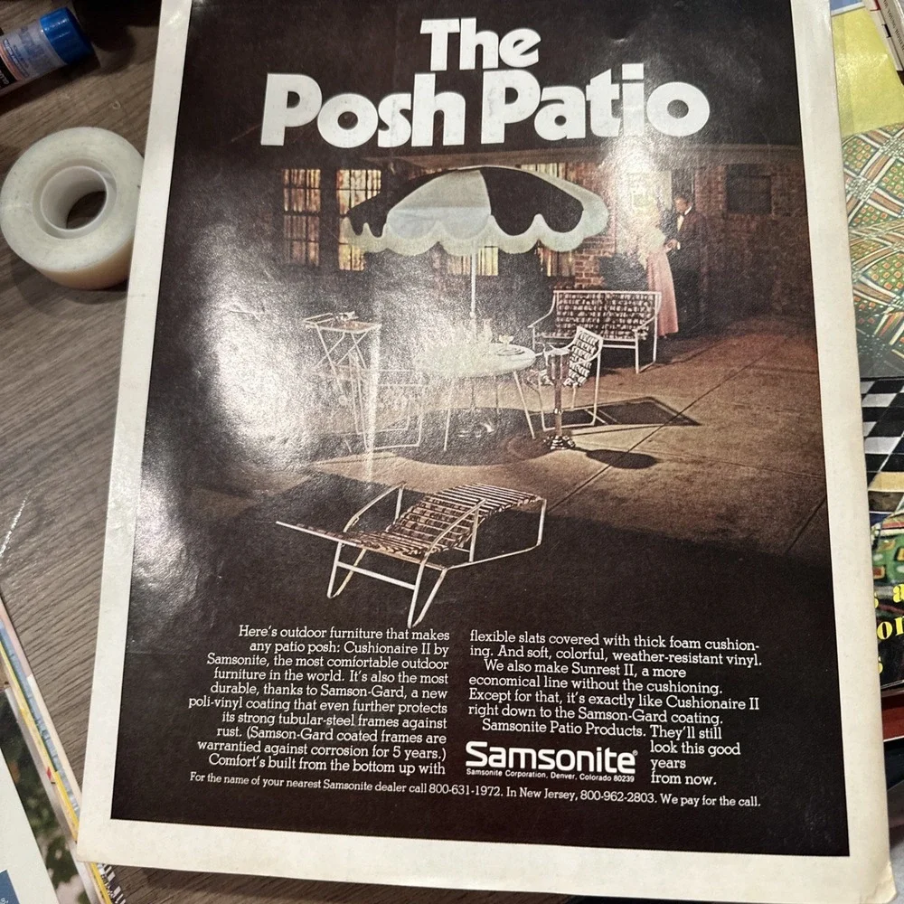 Vintage House Beautiful Gardening & Outdoor Living Magazine 1972 decorating ads